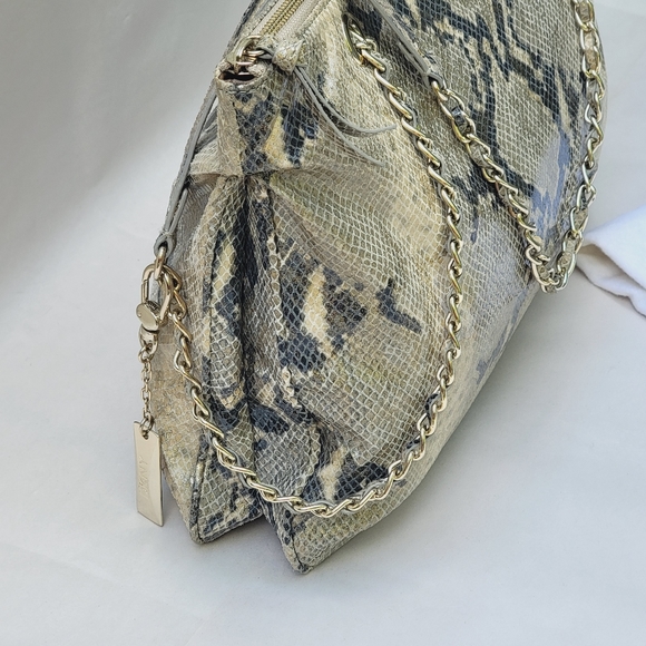 DKNY Stunning Python Shoulder Crossbody Python Print Gunuine Leather Handbag - Picture 5 of 16